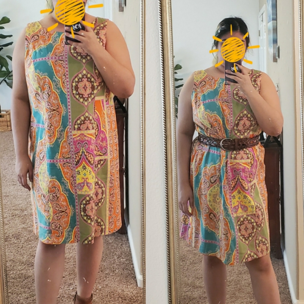 Colorful Paisley Floral Dress